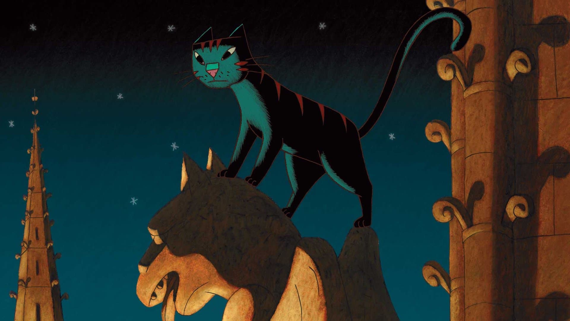 A Cat in Paris Backdrop