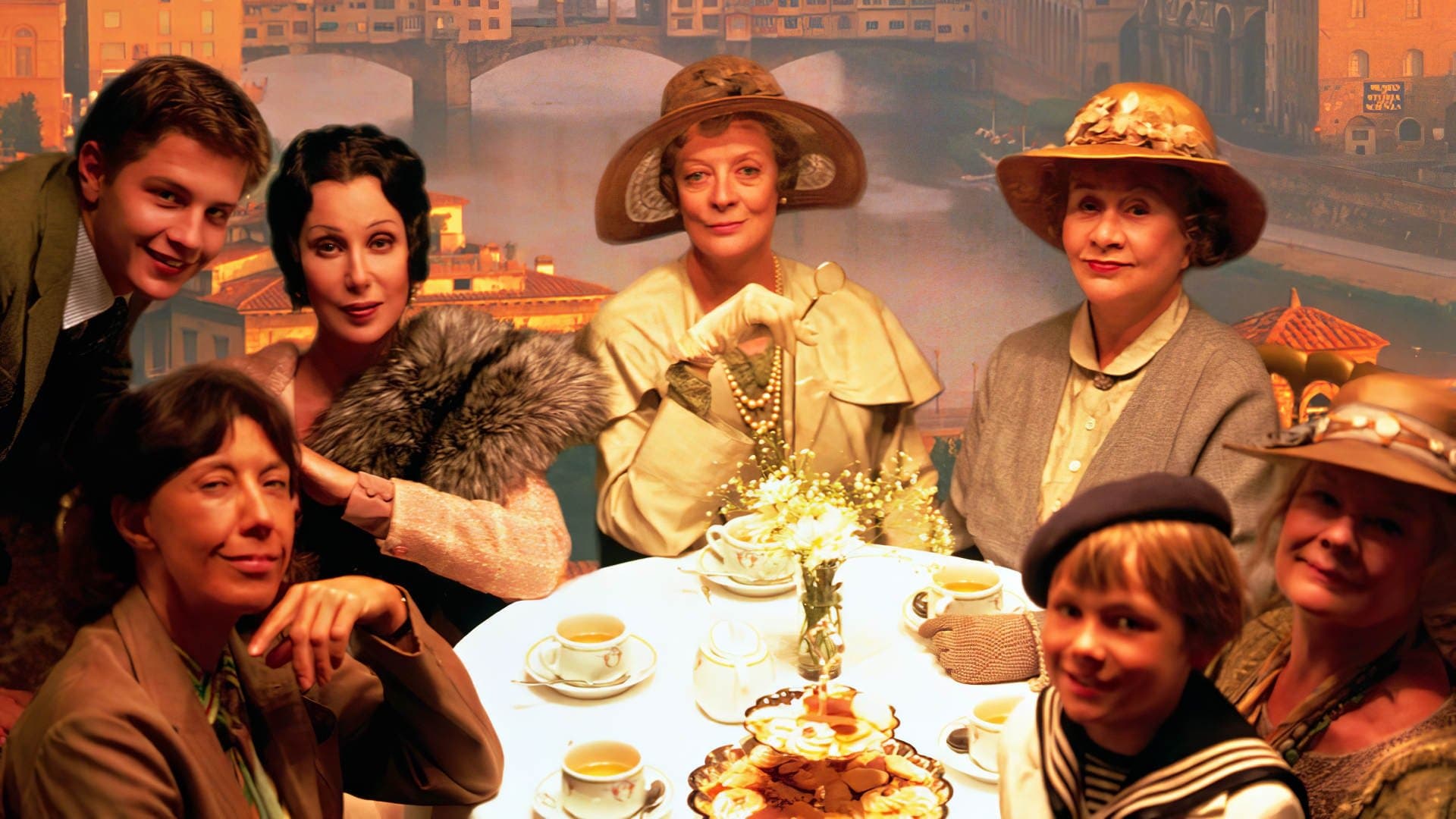 Tea with Mussolini Backdrop